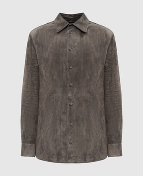 Dolce&Gabbana Gray suede shirt G5ME7LHULU5
