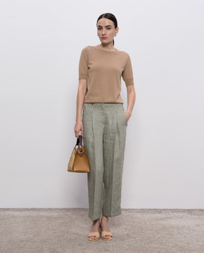 Peserico Beige top with monil chain S99811F1409173