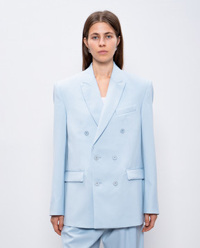 WARDROBE.NYC Blue double-breasted wool jacket W4007PC