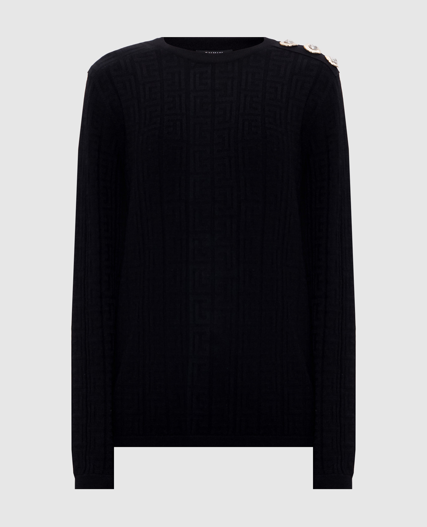 

Black jumper with monogram pattern Balmain