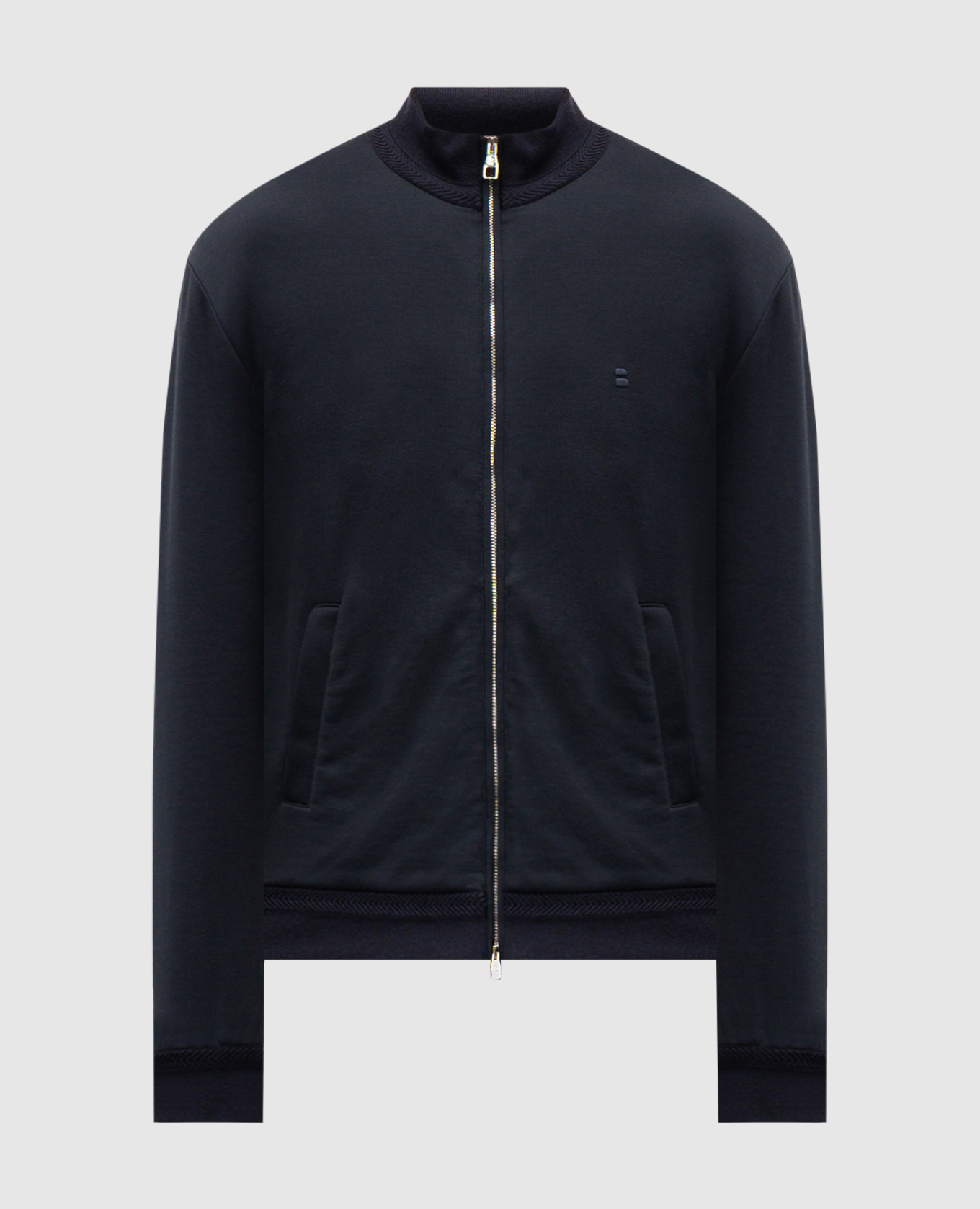 

Blue sports jacket with embroidered emblem Brett Johnson