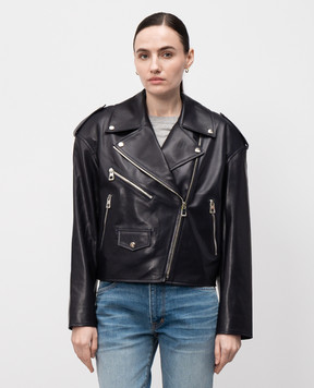 Babe Pay Pls Blue glossy leather jacket 2515NATUREL