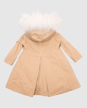 Ermanno Scervino Children's beige parka with stripes CP1428