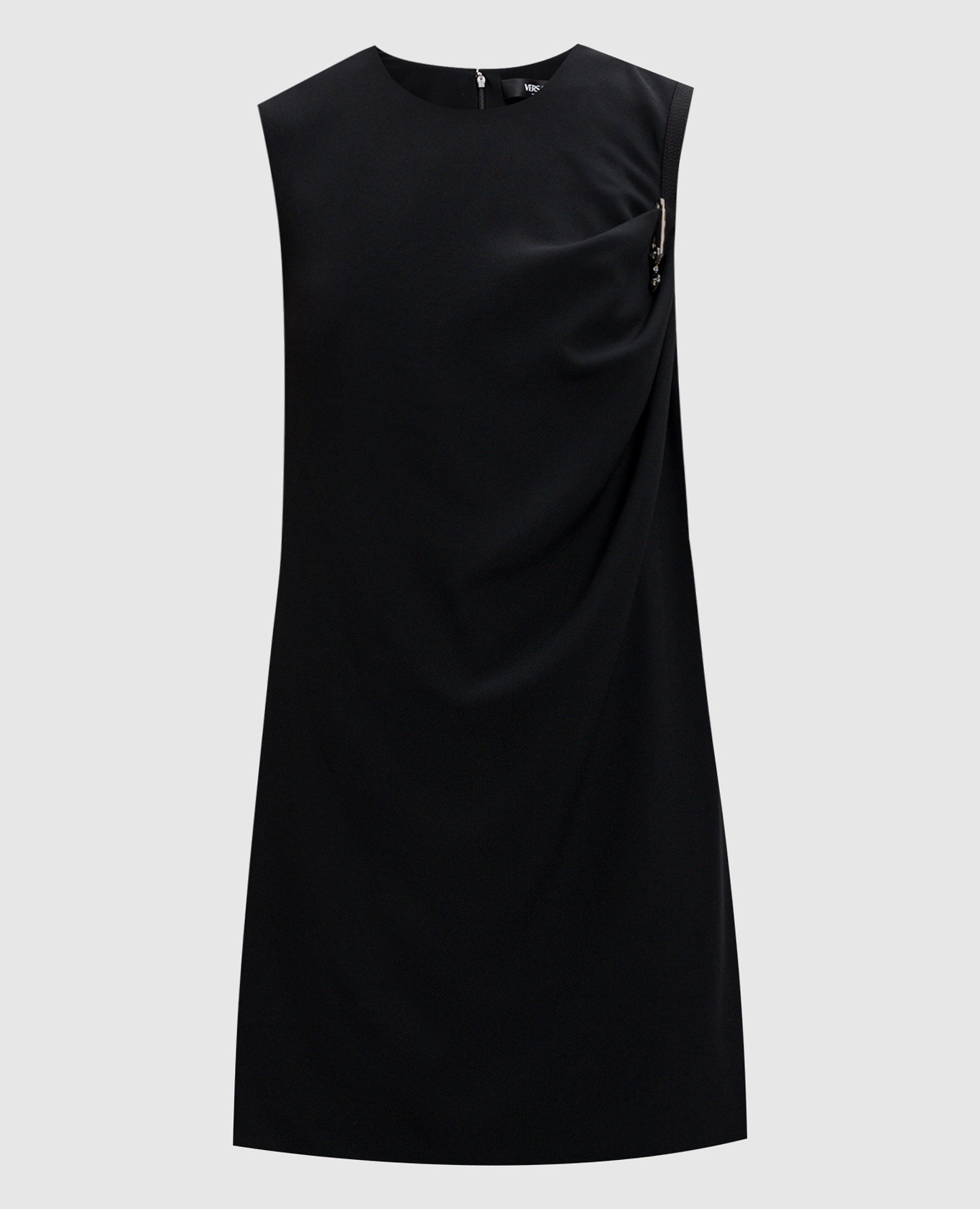 Black mini dress with a hairpin Versace