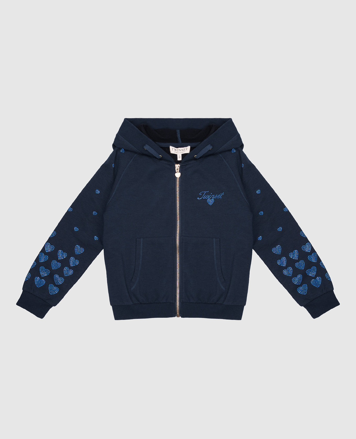 

Children's blue sports jacket with logo Twinset