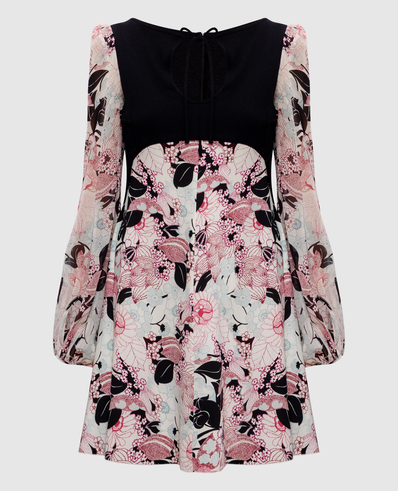 

Floral print silk mini dress Giamba, White