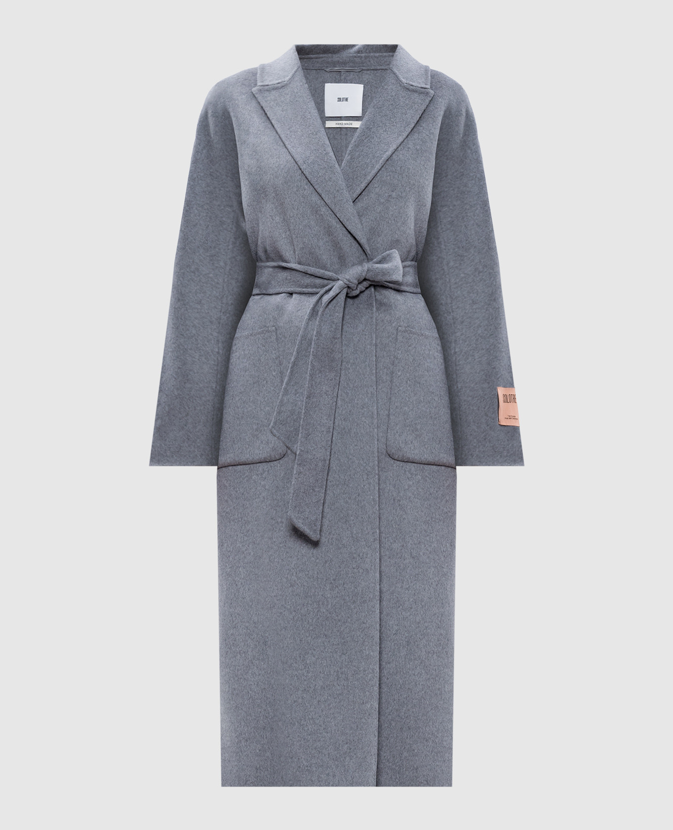 

Gray wool and cashmere coat Solotre, Grey