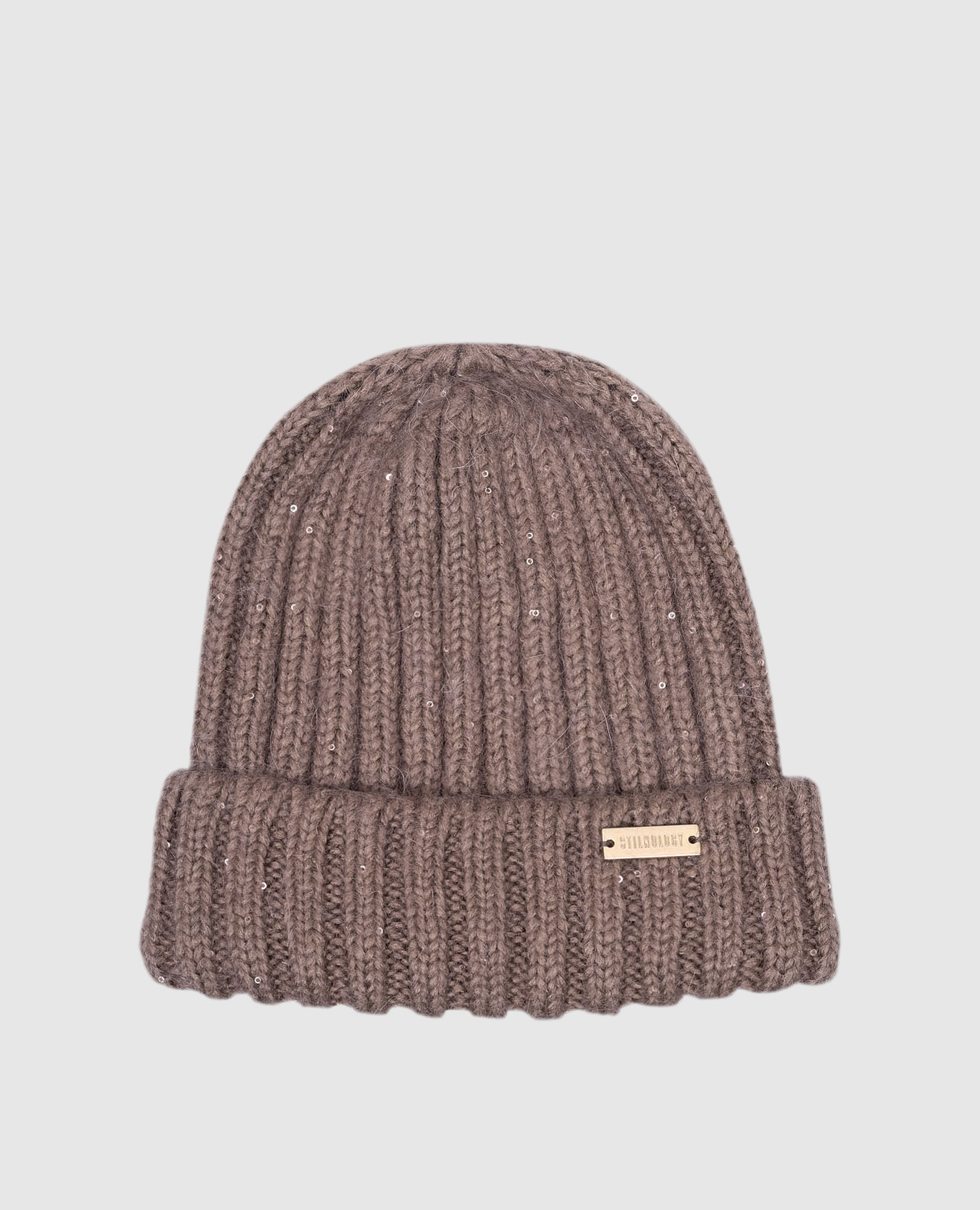 Brown hat with sequins stilnology