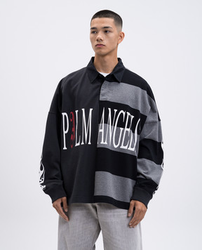 Palm Angels Grey long-sleeved polo collar PMGC01BF25FAB001