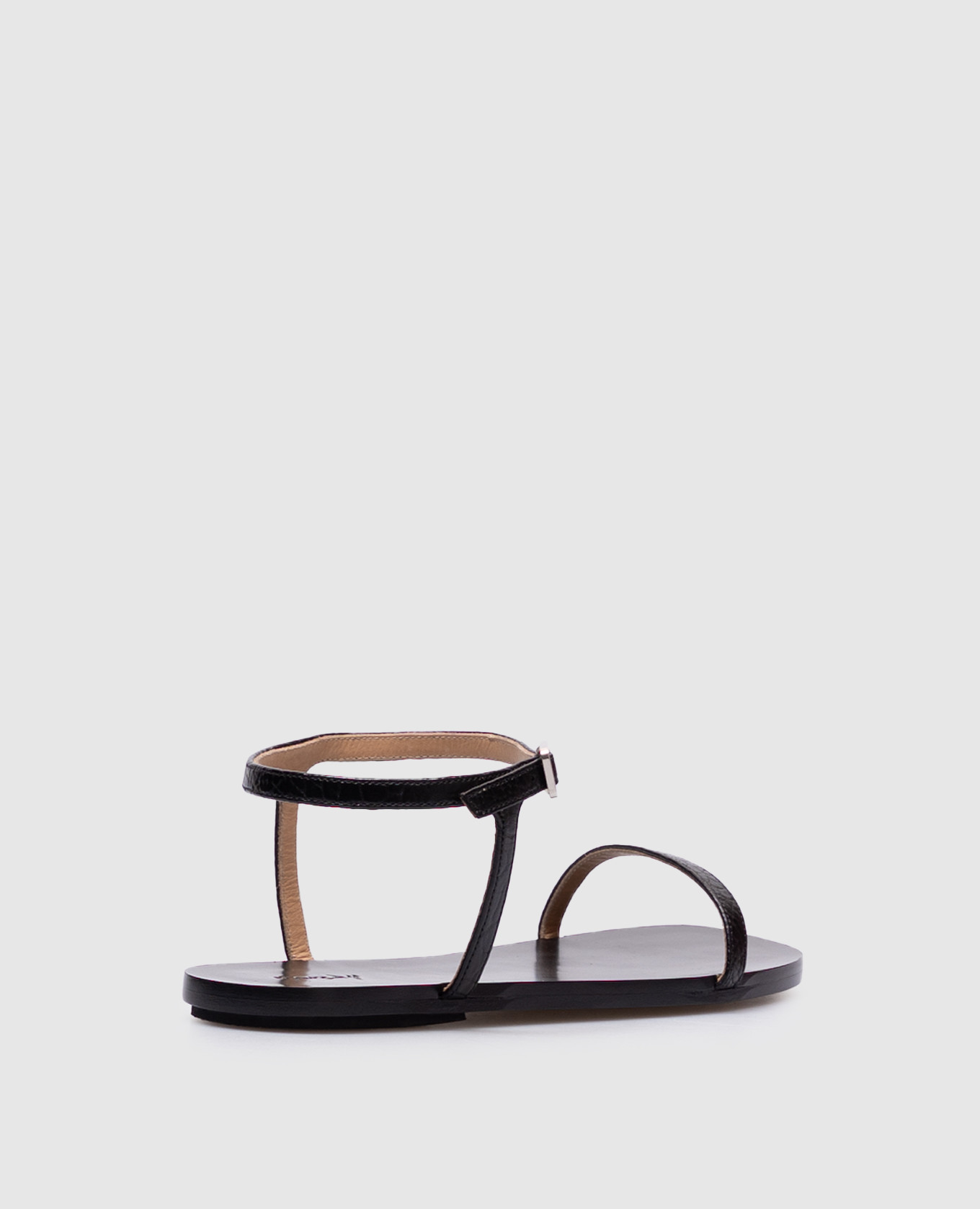 

Black embossed leather sandals Marsell