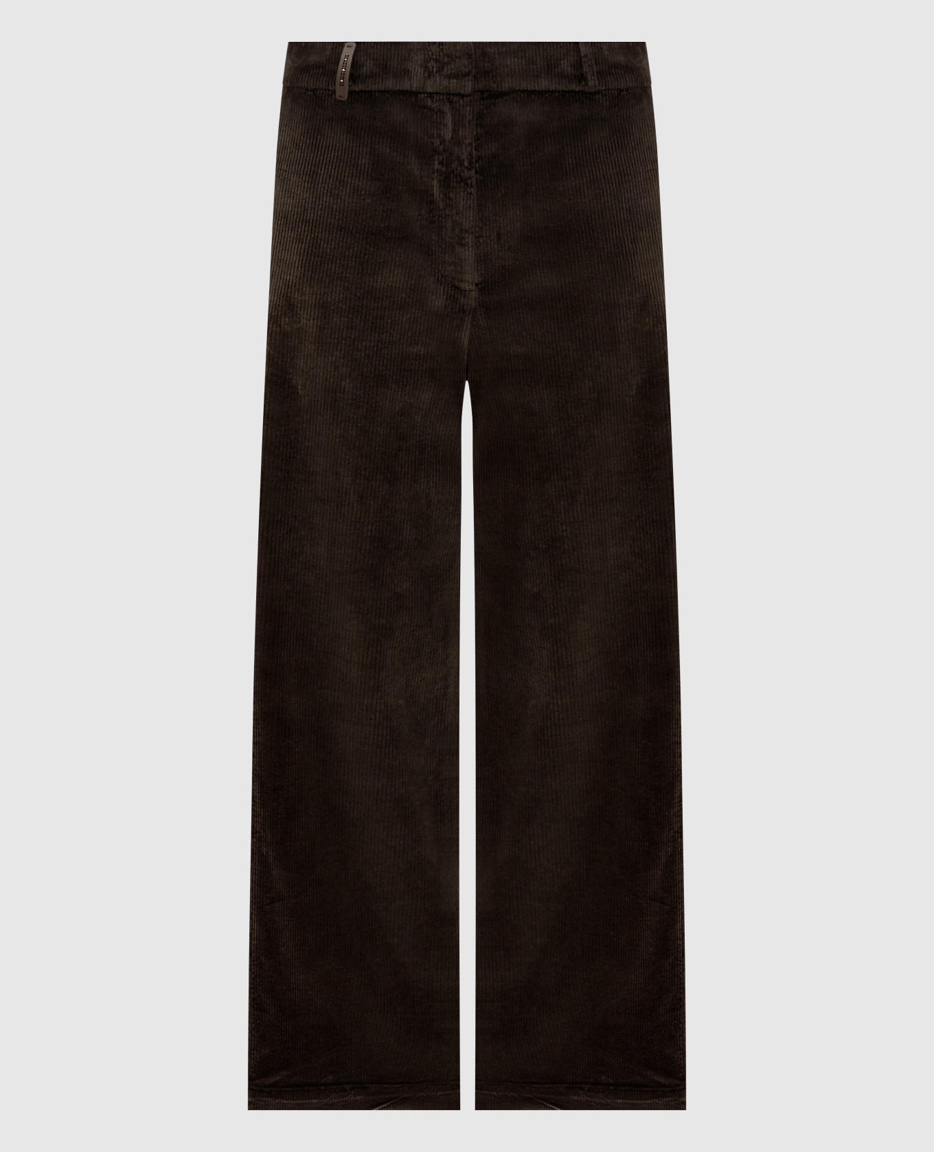 

Khaki corduroy pants with patch Peserico