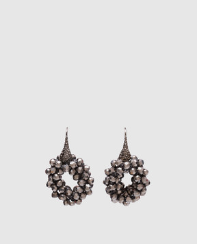 Peserico Gray earrings with beads S35442C0CC447
