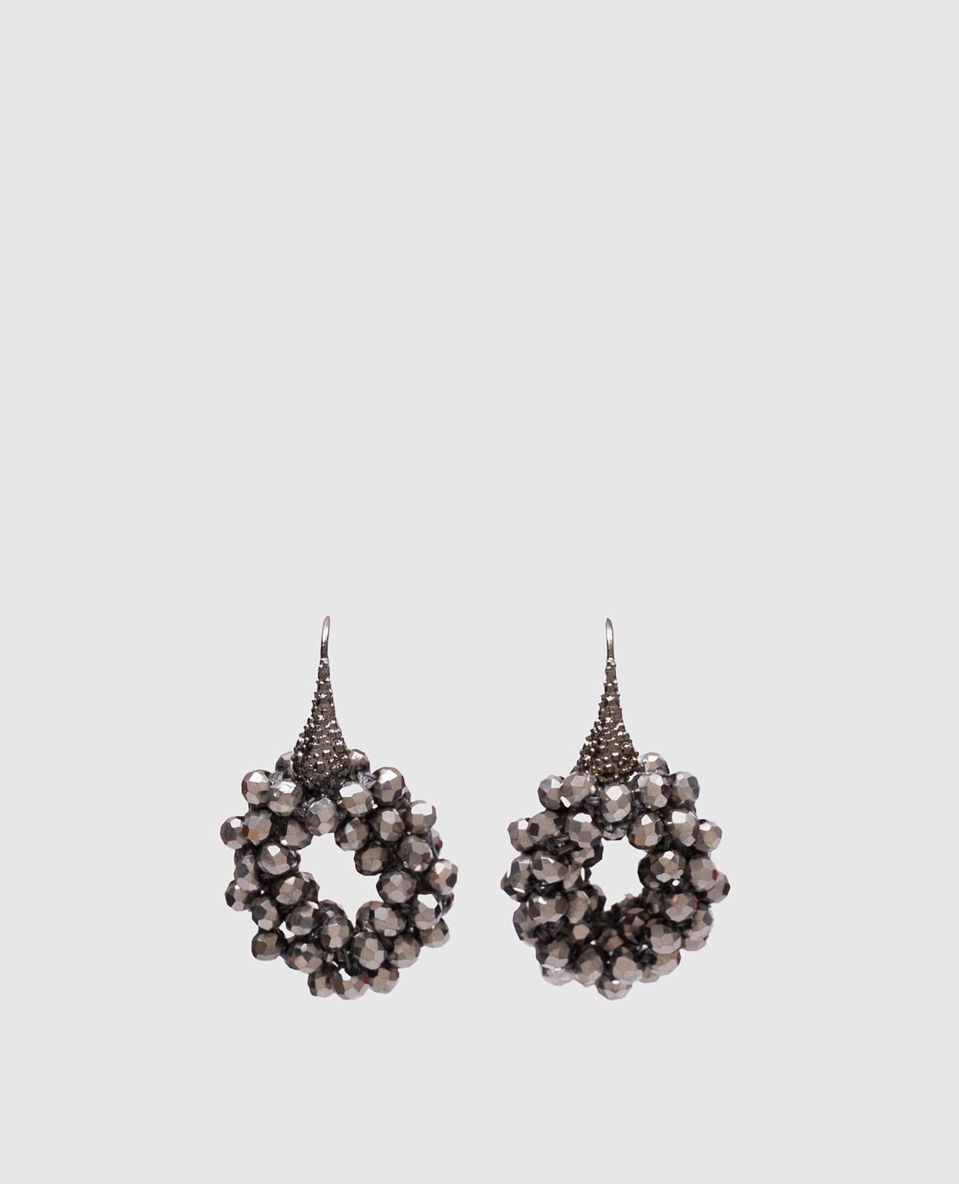 

Gray earrings with beads Peserico, Grey