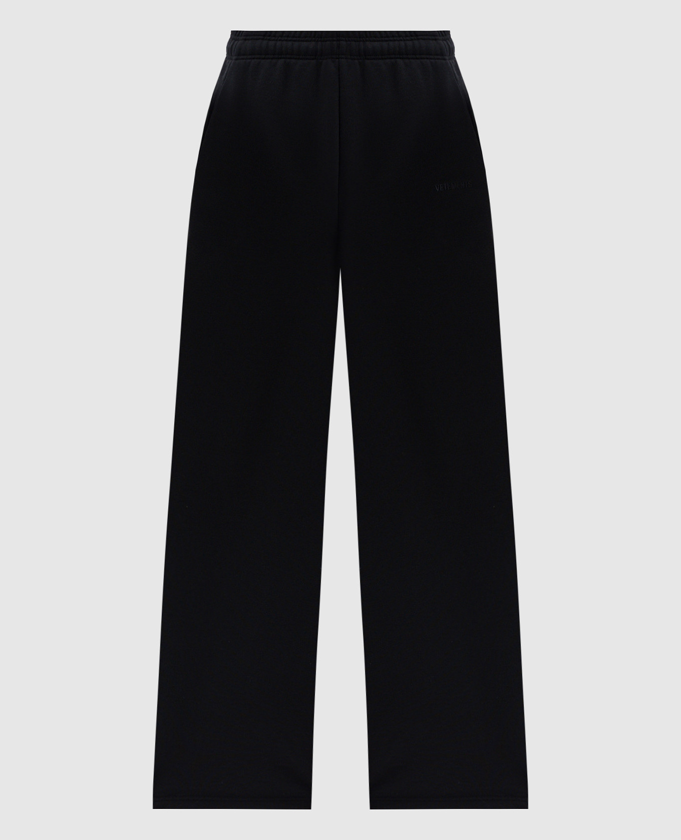 Black sweatpants with logo embroidery vetements