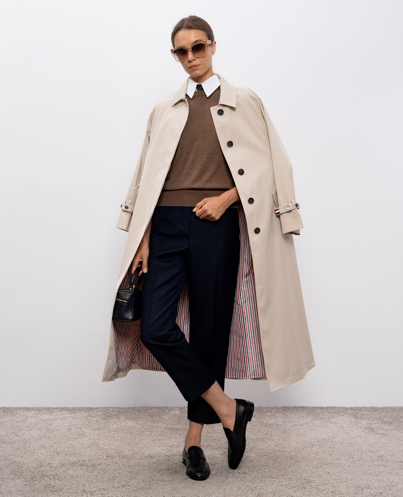 

Brown wool T-shirt Thom Browne