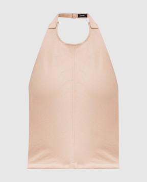 WARDROBE.NYC Beige top with an open back W1058R16