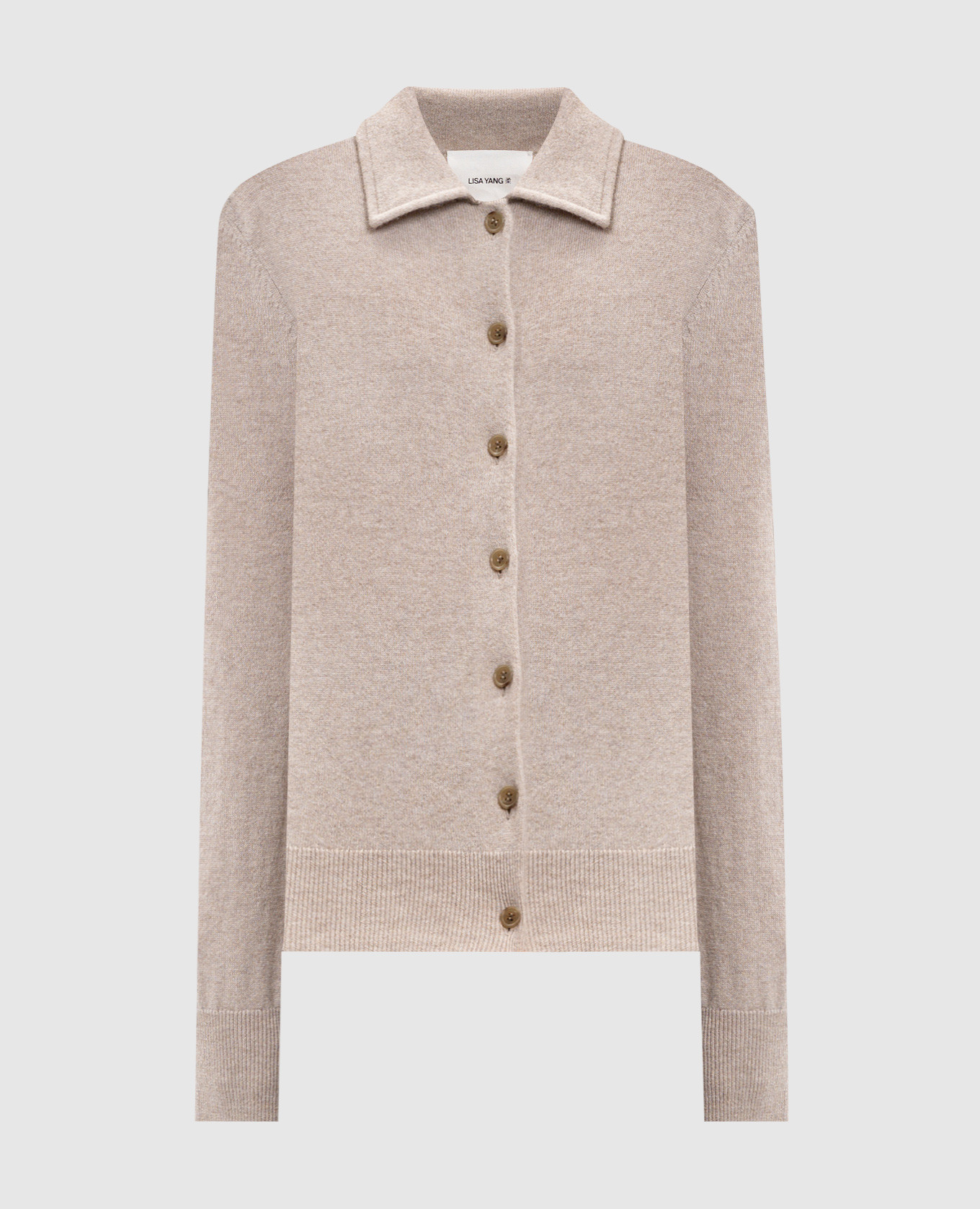 

Beige Suzette cashmere cardigan LISA YANG