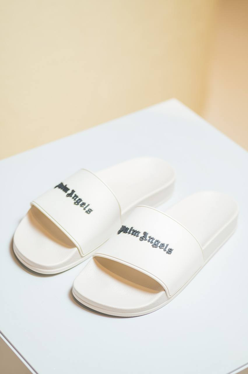 

Beige sliders with logo Palm Angels