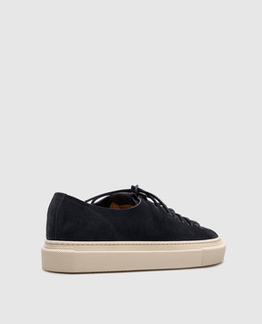 BUTTERO Blue suede sneakers TANINO B10030GORH