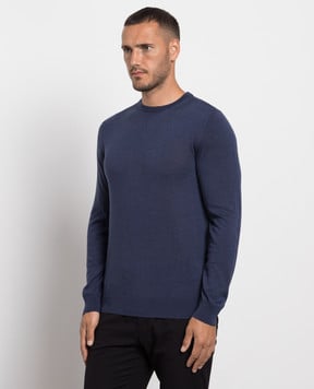 Cashmere&Whiskey Blue wool, silk and cashmere jumper MU8191318410R3XL
