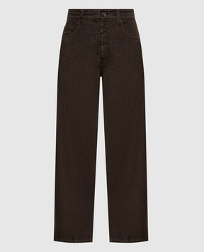 Brunello Cucinelli Brown jeans with lurex MA176P4020