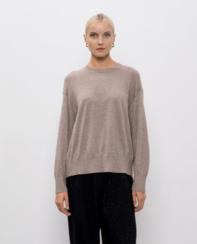 BOBOUTIC Brown cashmere and silk jumper 4302BIS