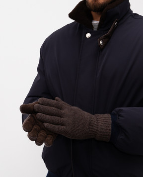 Brunello Cucinelli Brown combination gloves M2292118
