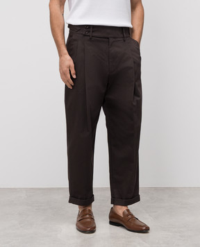 Dolce&Gabbana Brown trousers with lapels GP11LTFU6X8