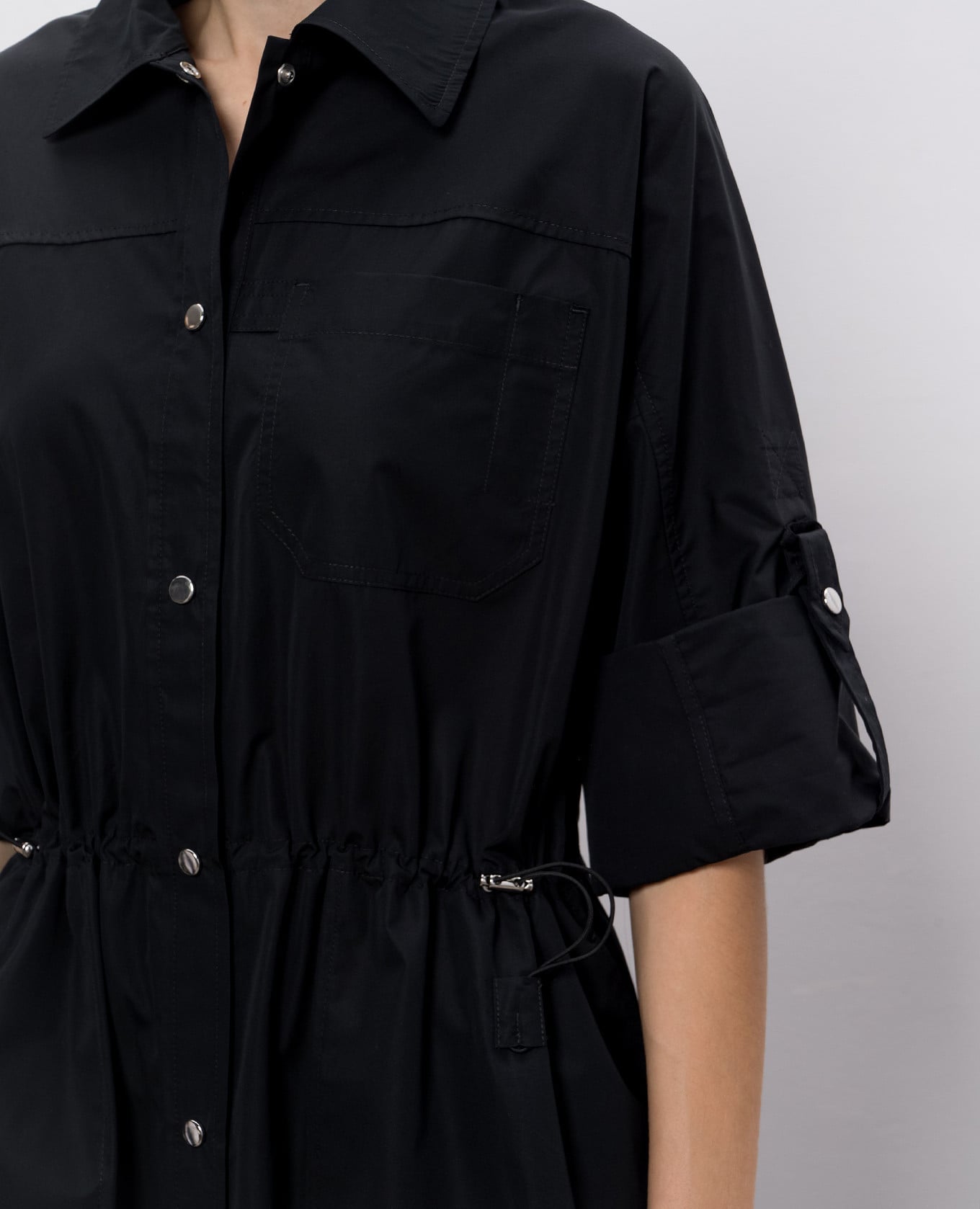 Black midi shirt dress Babe Pay Pls 4