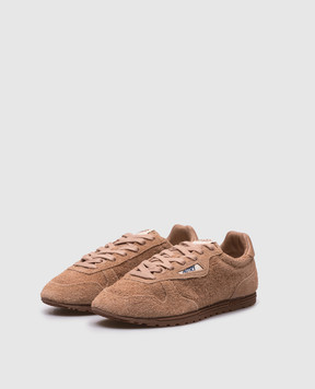 AUTRY Brown suede WINDSPIN sneakers with logo WSLWPB05