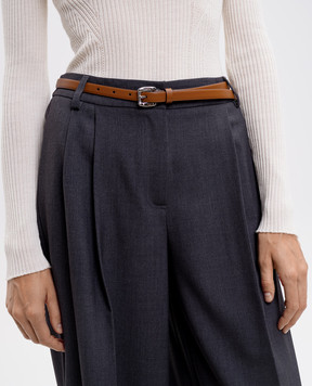 J&M DAVIDSON Bonny brown leather belt BBMN0XXSCXX