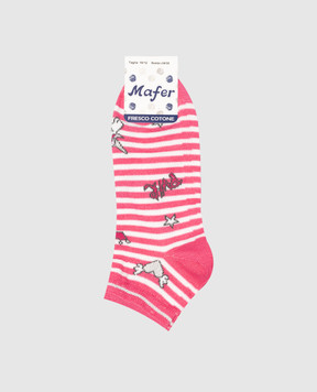 RiminiVeste Mafer pink striped patterned socks for children RFC7671