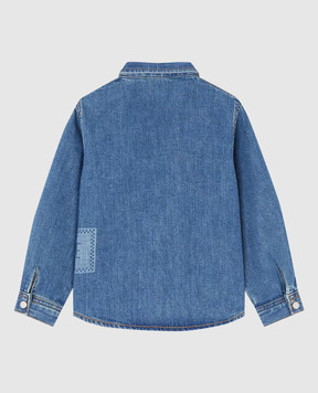 Versace Children's blue denim shirt with logo 10210651A15378