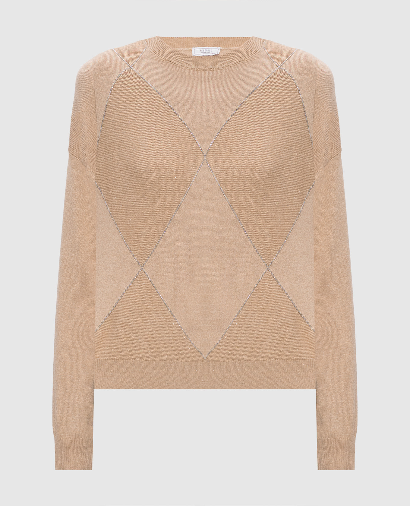 

Beige wool, silk and cashmere jumper Peserico