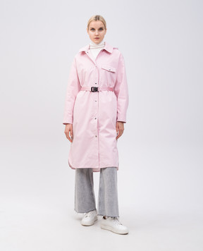 Yves Salomon Army Pink raincoat with removable lining 25EFM01315K30W