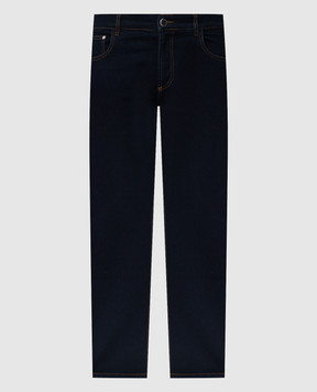 Cashmere&Whiskey Blue jeans with logo patch FILIANOB781