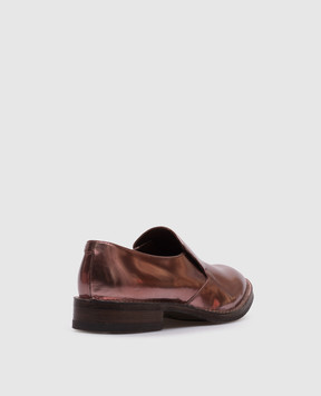 Brunello Cucinelli Pink leather glossy loafers MZDB0C749