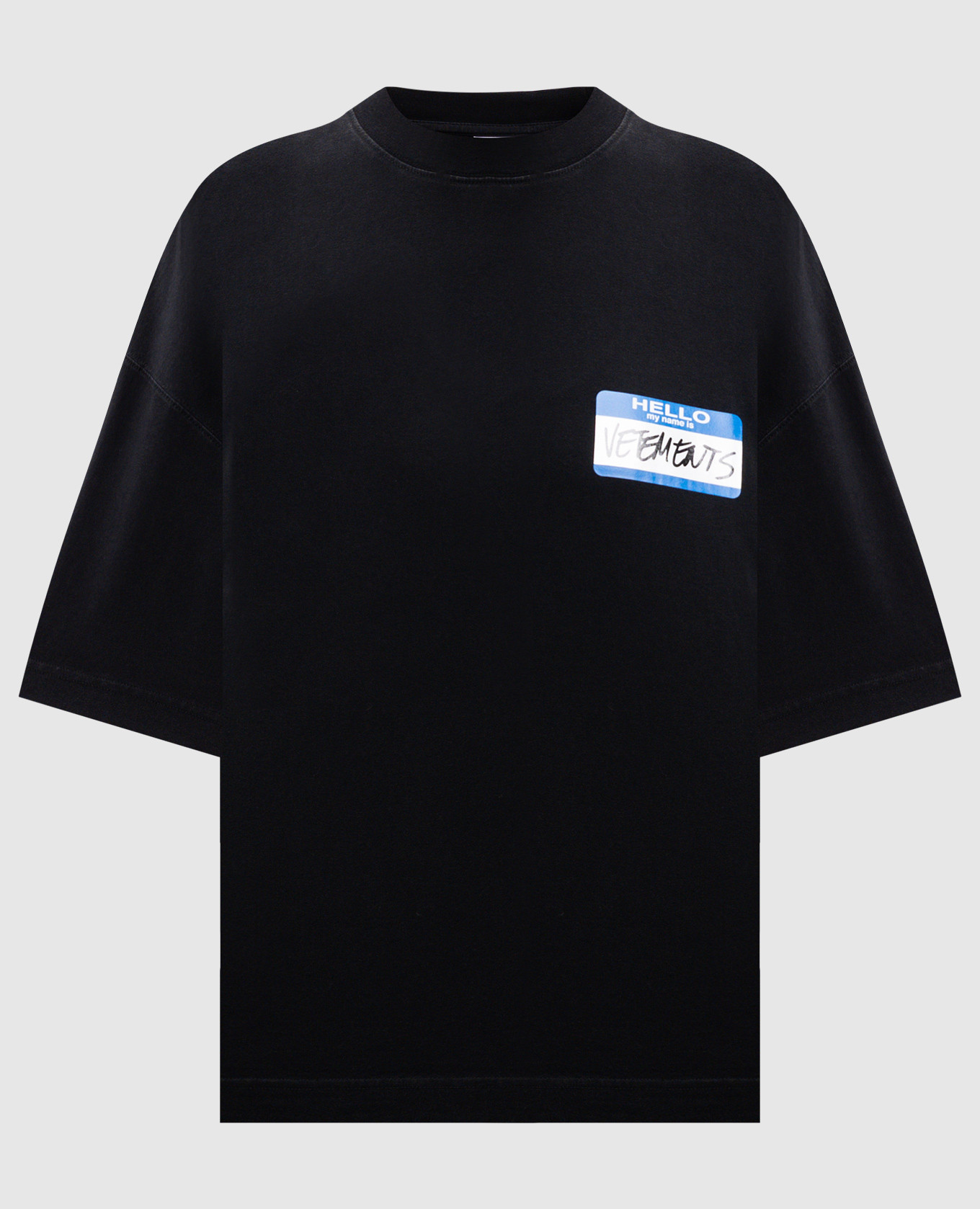 Nou Vetements Black t-shirt with logo print