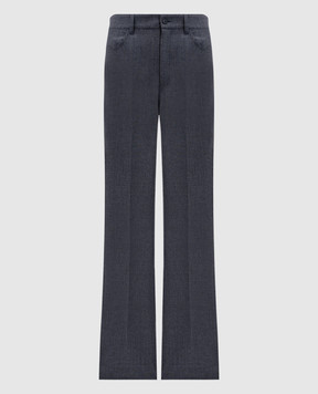The Attico Grey flared trousers with logo 251WCP00273PLL007AA