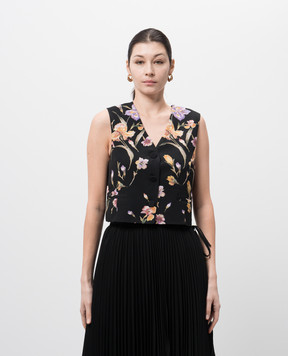 Twinset Black floral print vest 251TP2777