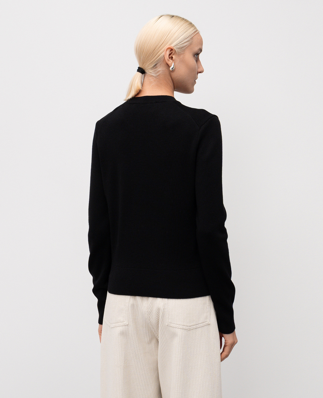 

Black merino wool jumper Ami Paris