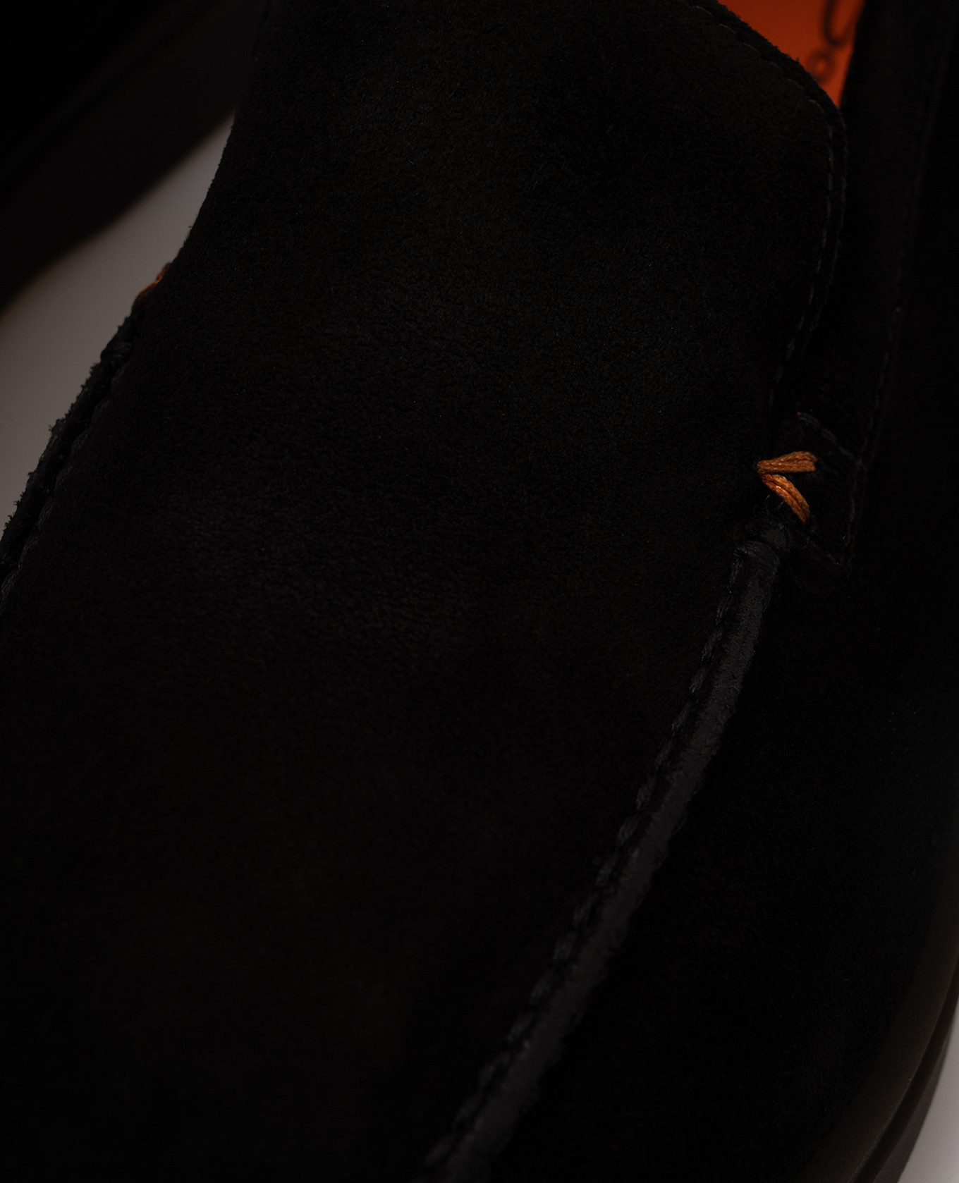 

Black suede loafers Santoni