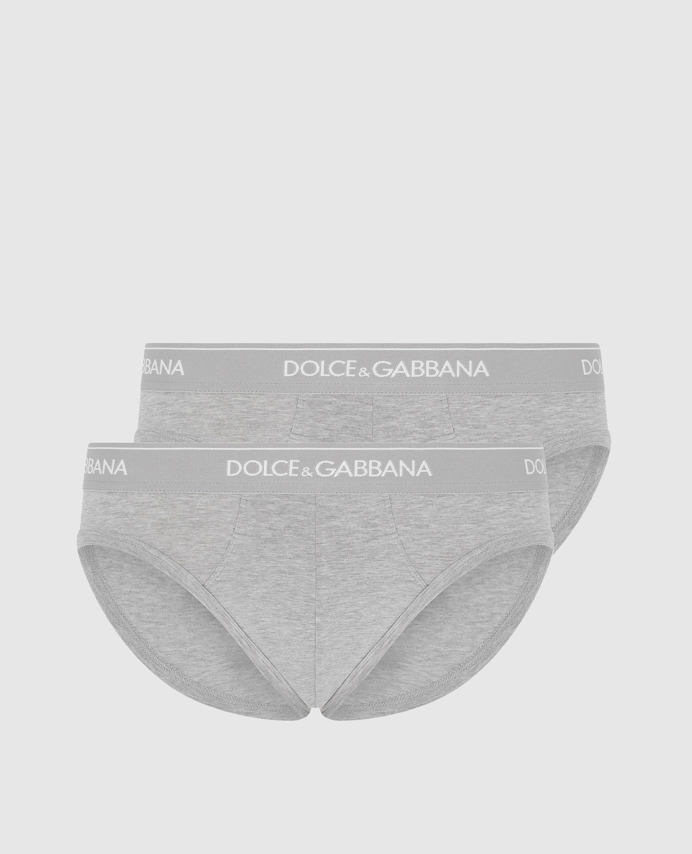Set of gray briefs with logo
