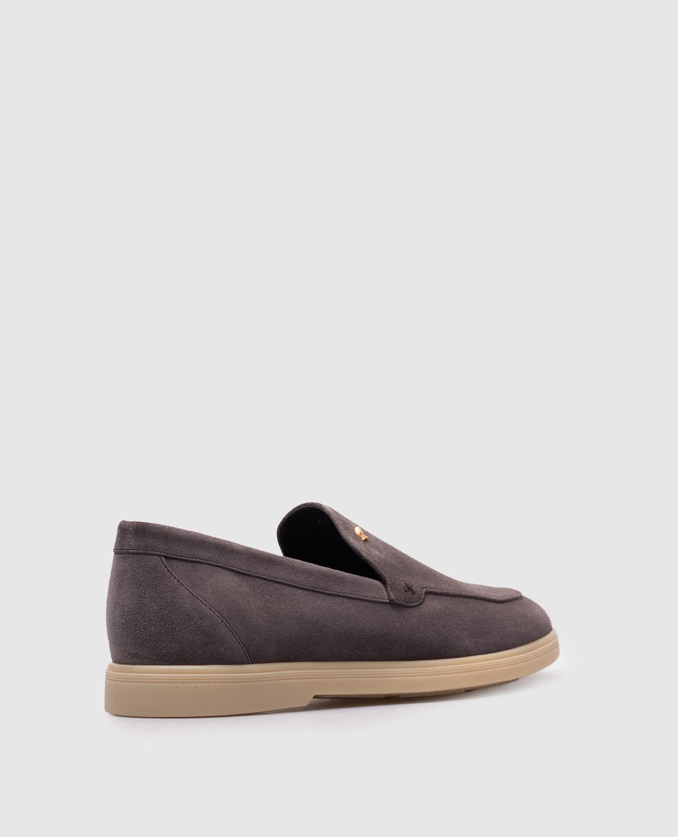 

Grey suede loafers with emblem Stefano Ricci