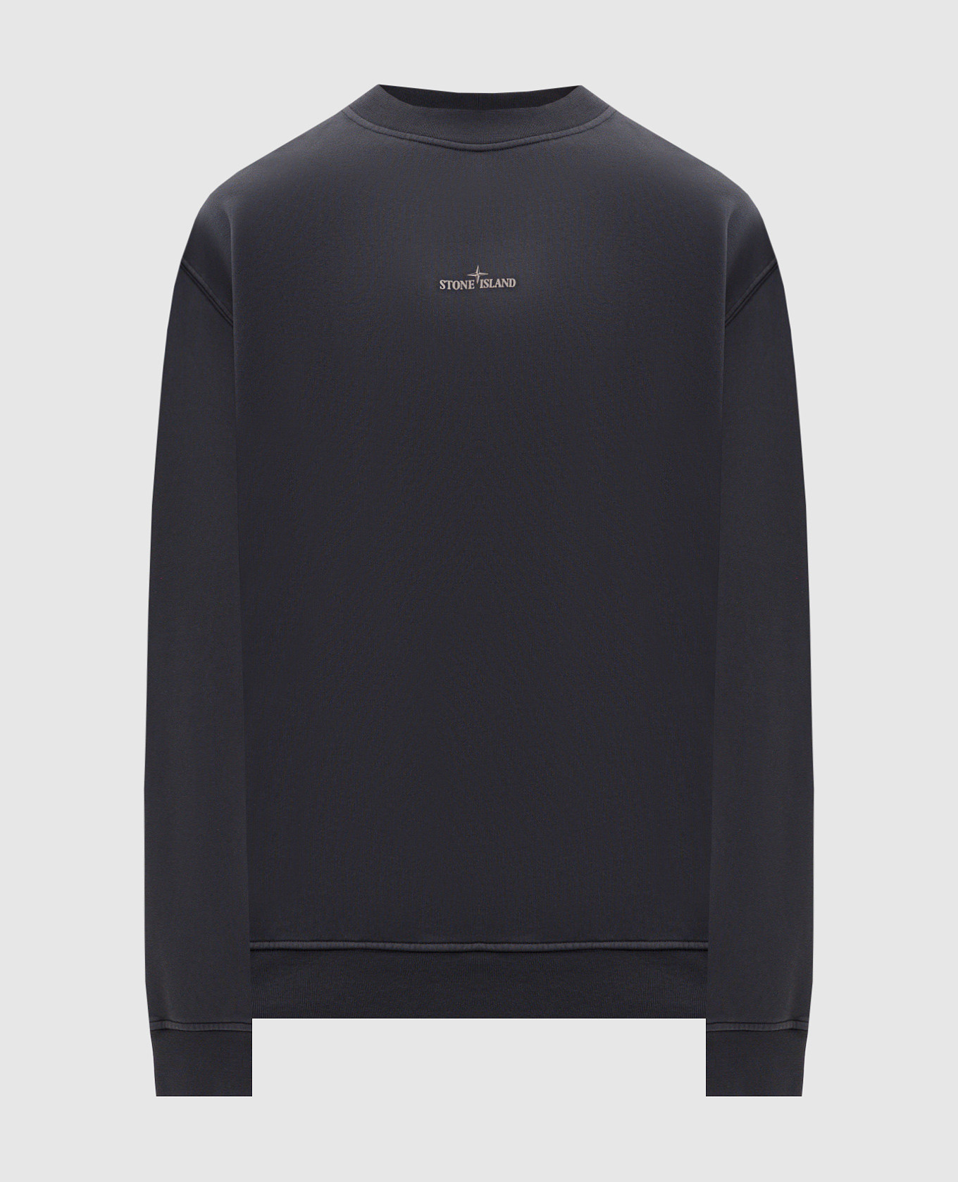 Grey sweatshirt with logo print Stone Island