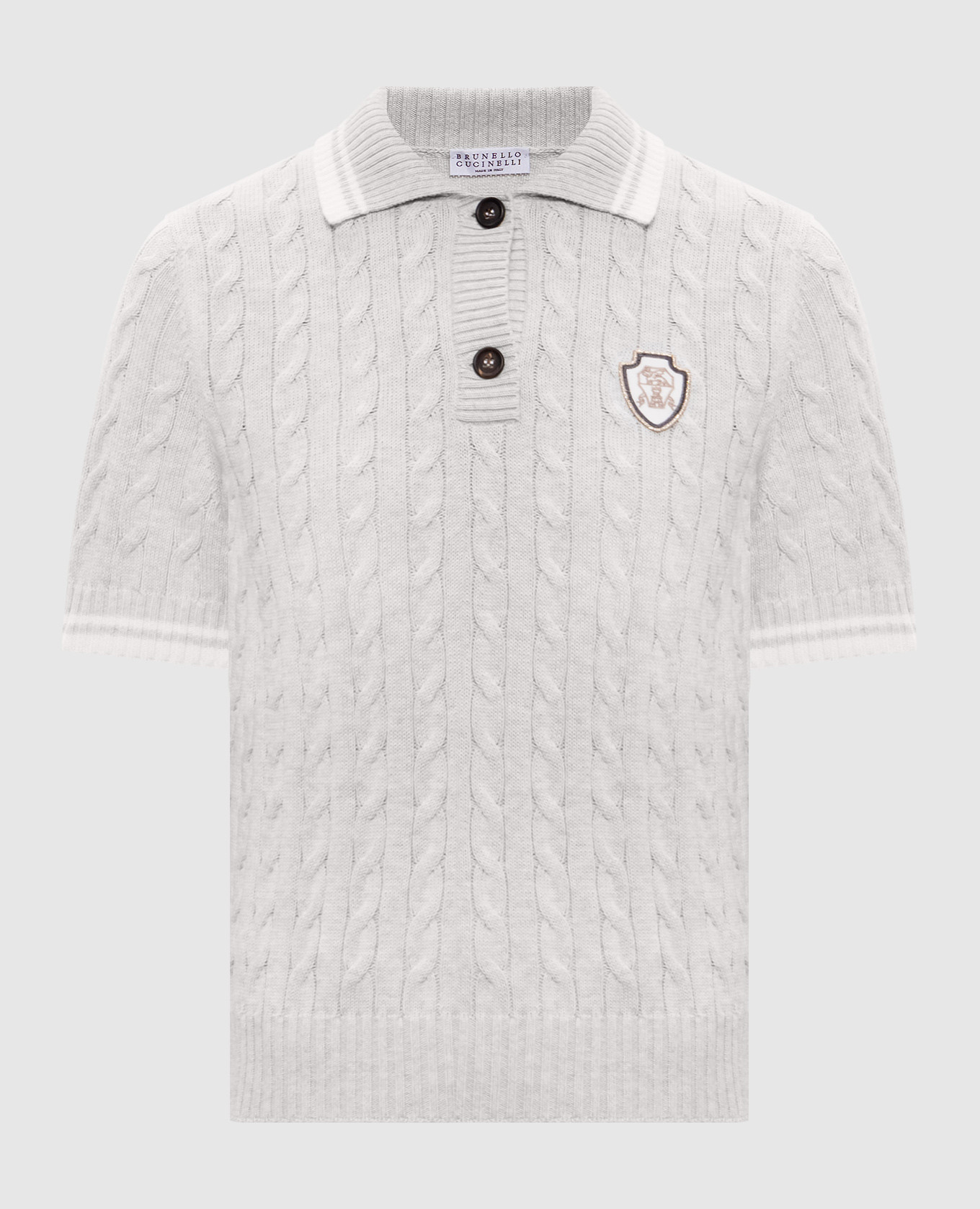 

Gray polo shirt with pattern Brunello Cucinelli, Grey
