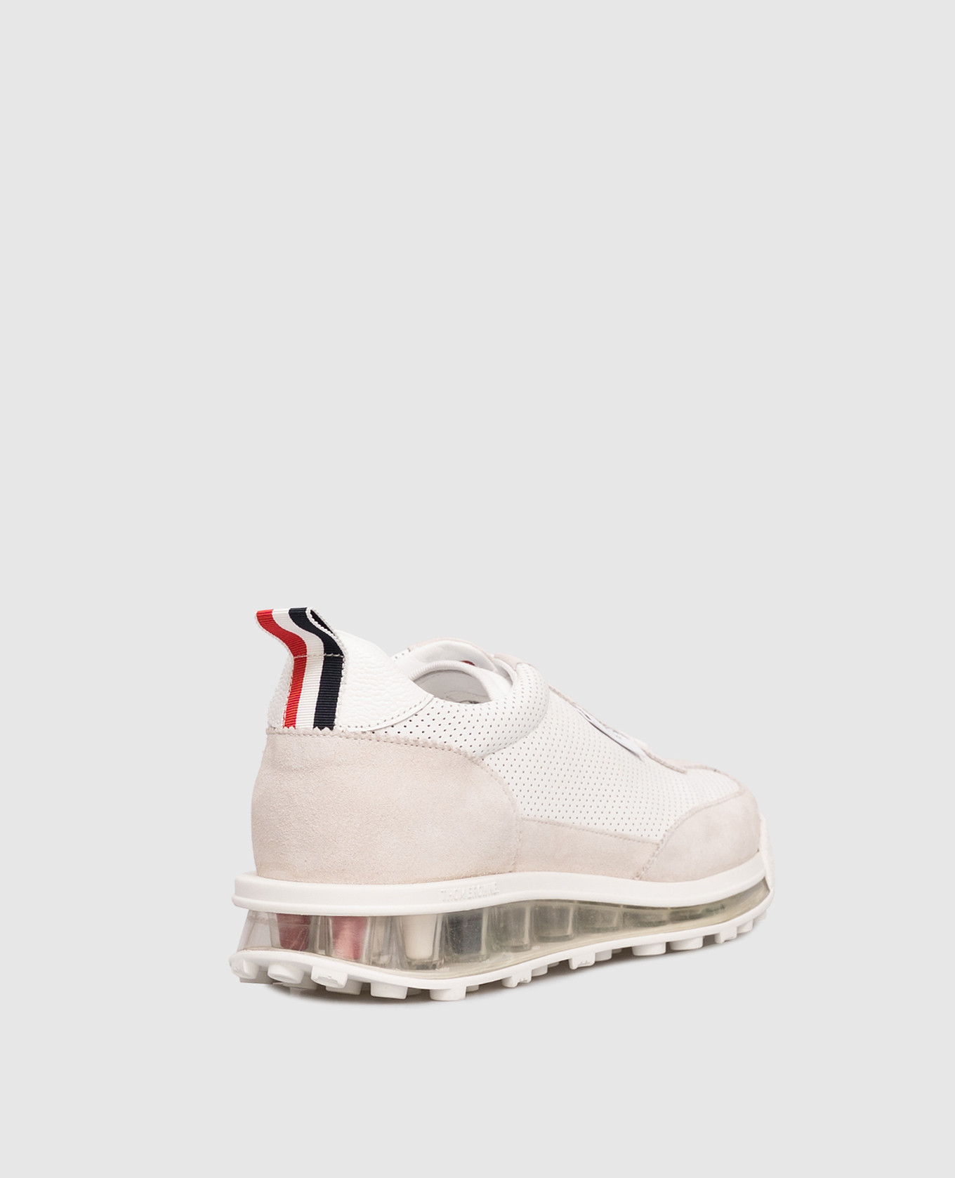 White leather RUNNER sneakers Thom Browne 3
