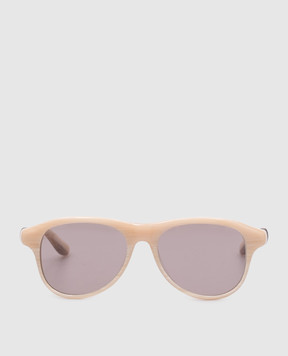 Brunello Cucinelli Beige sunglasses with a monil chain MOCGEMMS03