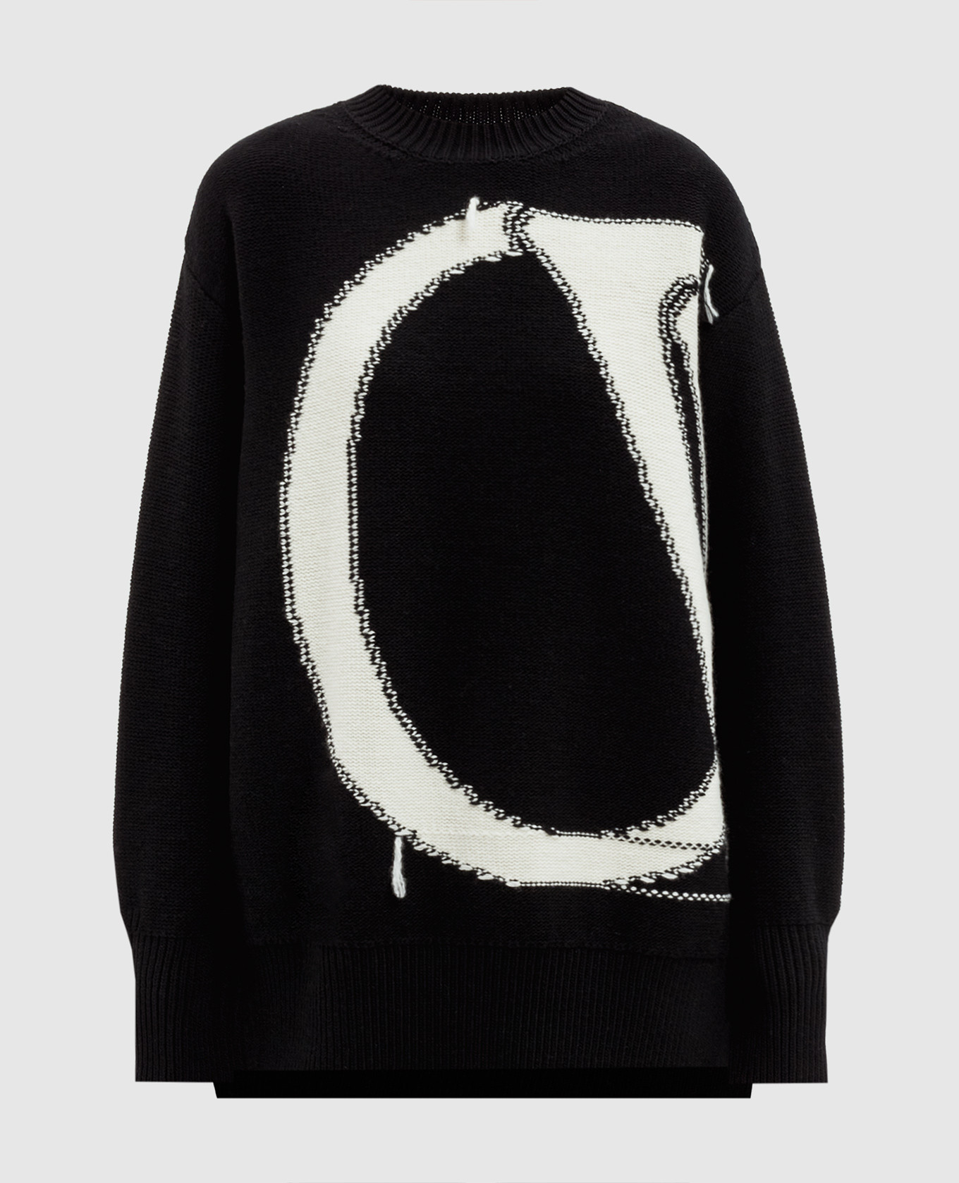 

Black wool sweater with OW logo pattern Off-White