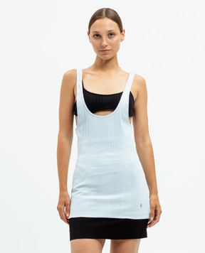 The Attico Blue top with double construction 247WCT322J048